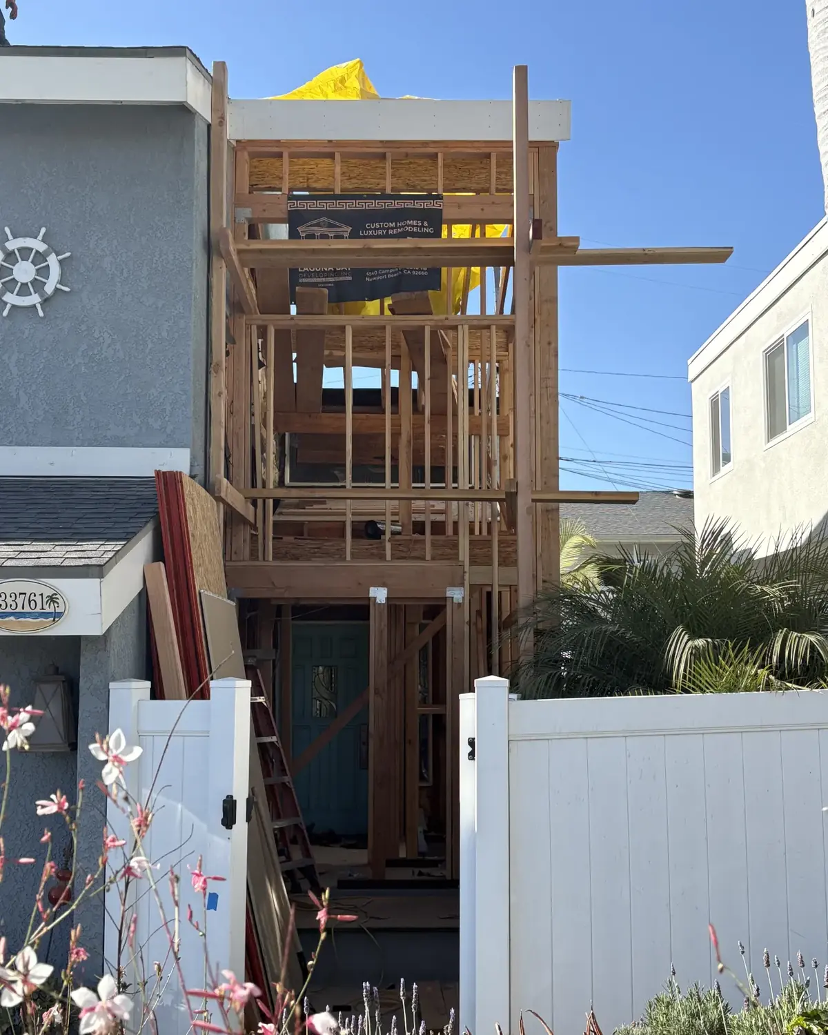 Laguna Bay Developing framing crew on an Orange County job site